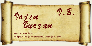 Vojin Burzan vizit kartica